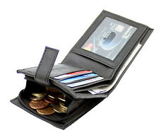 Mens RFID Real Leather Wallet Credit Card Holder Zip Coin Pocket & ID Window 44