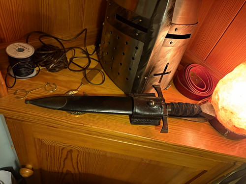 Black medieval dagger replica - dagger,