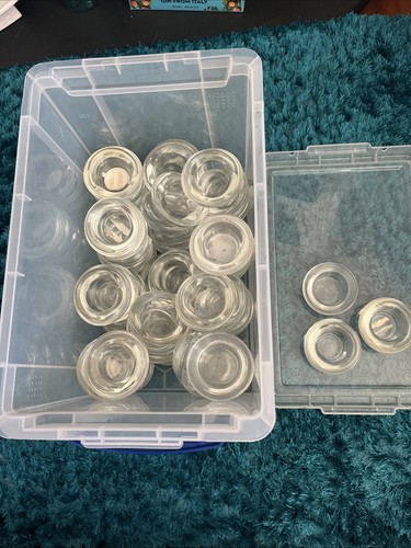 Clear glass tea light - tea, holders