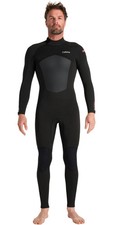 2025 C-Skins Mens Nuwave Legend 5/4/3mm Back Zip Wetsuit - Black / Neon Flare