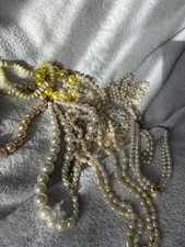 Woman Bundle Of Assorted Clear/white Pearl Custom Jewellery