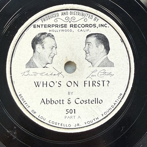 Abbott costello who s on - -,