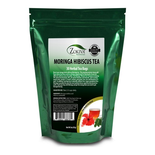 Moringa hibiscus tea bags - bags, (30)