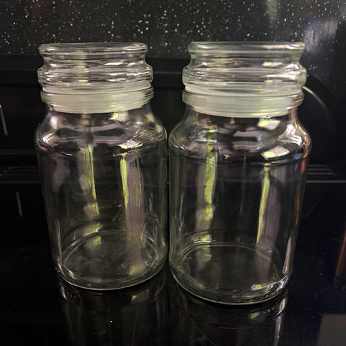 Clear 500ml glass canning - 2x,