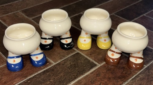 Vtg set ceramic egg cups - of,