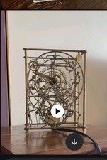 6 Man Gordon Bradt Kinetic Brass Sculpture Clock by Kinetico Studios 