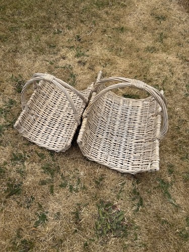 Pair vintage wicker garden - pair,