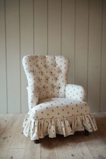 Reupholstered antique armchair - antique,