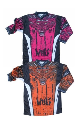 Kids motocross orange shirt