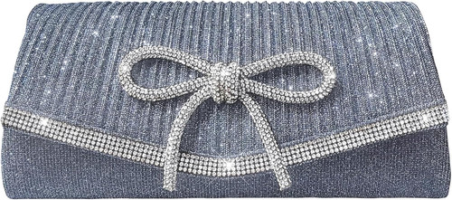 Bow evening bag sparkly clutch - bow,