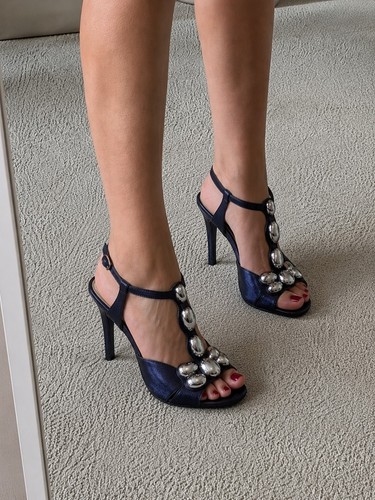 Nine west navy blue satin - nine,