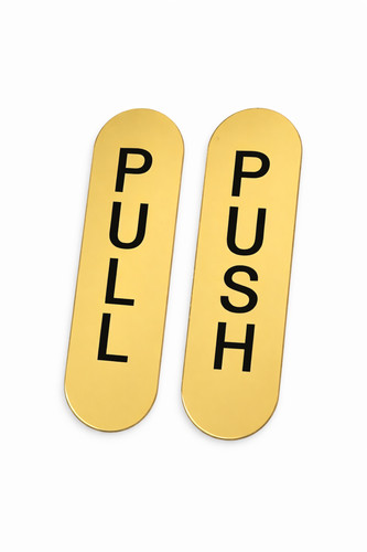 Push pull door sign - sign, 2pcs