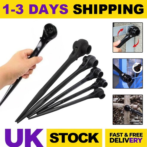 Double socket spanner - double, ratchet