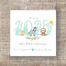 New Baby Card – Cute Safari