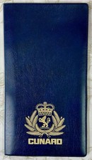 Vintage Cunard Travel Document & Ticket Wallet, QE2 Era, 1990's