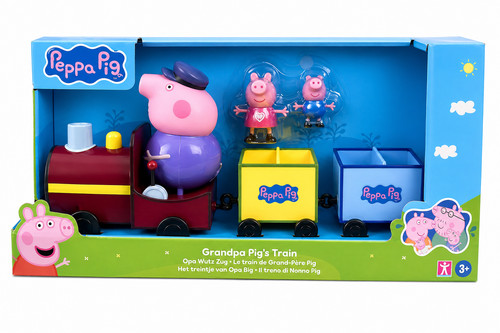 Peppa pig playset - peppa, grandpa