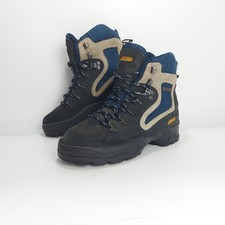 Trezeta Gore-Tex Hiking Boots UK 5 EU 38 Navy Brown Suede Lace-Up Walking
