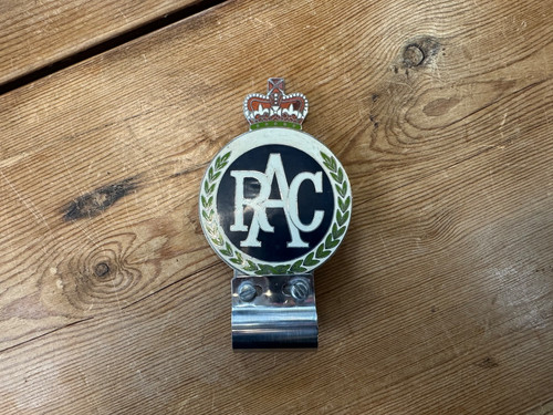 Rac chrome car badge - car, with