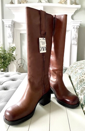 Zara leather square - square, toe