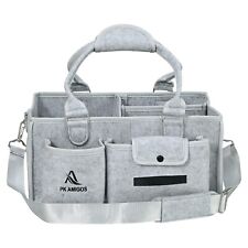 Baby Diaper Organizer Storage Box Kids Caddy Felt Changing Nappy Carrier Bag UK