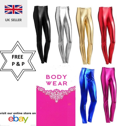 Womens wet look metallic - look,