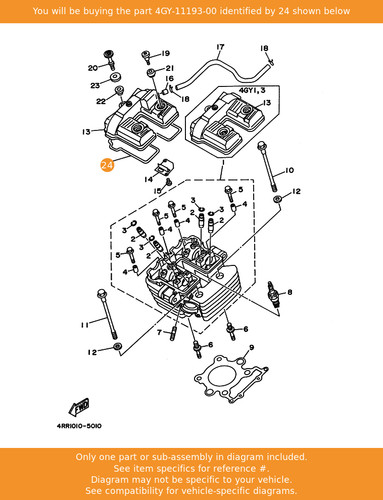 Yamaha gasket head cover - head, 1