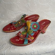 Socofy red floral colorful - red,