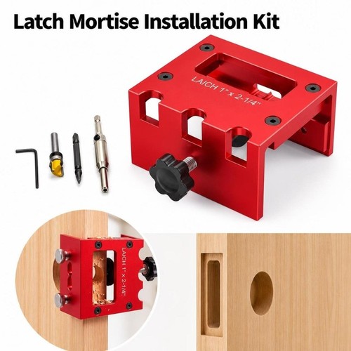 Red door bolt - red, template