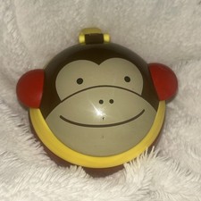 Skip Hop Zoo Monkey Snack Cup Pot Hard To Spill Toddler Weaning Snap Shut Lid