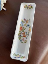 Vintage Aynsley Cottage Garden China Oblong Trinket Tray Retro Dish England 