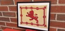 VINTAGE BRITISH MADE FRAMED SCOTLAND FLAG