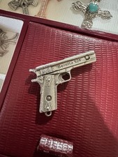 Solid 925 Silver Baretta gun
