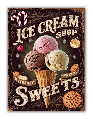 Retro ice cream shop - retro,