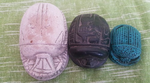 Antique egyptian carved scarab - antique,