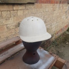 ANTIQUE POLO RIDING HELMET A.J WHITE HATTERS & CAP MAKERS ST JAMES LONDON 1930S