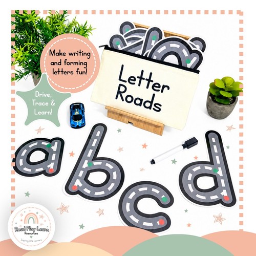 Letter roads tracing activity - letter,