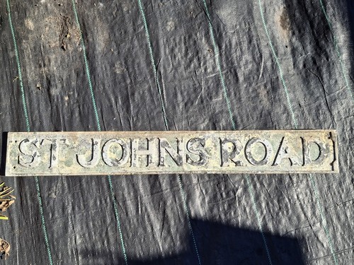 Original cast iron street sign - original,
