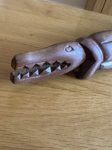 Vintage wooden crocodile - vintage,