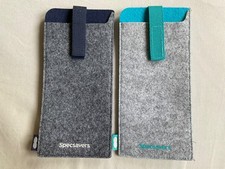 SPECSAVERS SOFT FELT GLASSES/SUNGLASSES CASES, ONE NEW, ONE USED, FREEPOST