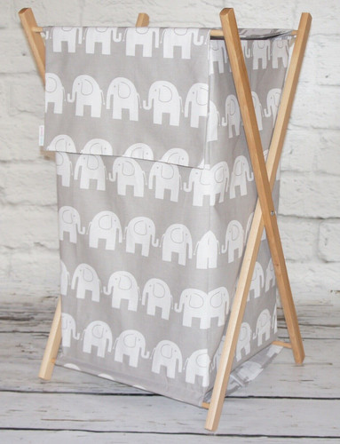 Laundry basket with - with, wooden