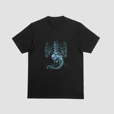 Alien Skeleton Tshirt 80s Horror Aliens Space Xenomorph Tee 050