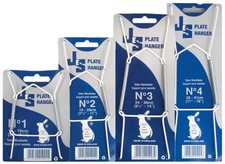 4x Wire Plate Hangers White Wall Hanging Flexible Spring Display Art Decoration