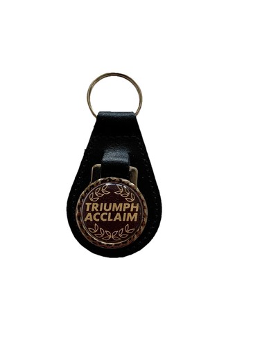 Black leather keyring fob - ,