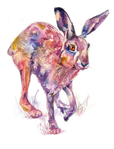 Hare painting original