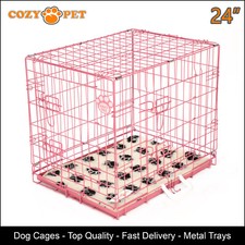 Dog Cage 24 in Pink Inc Vet