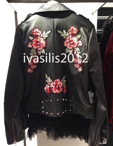 Zara new woman biker floral - zara,