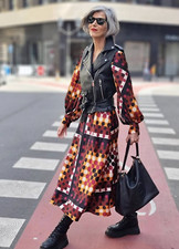 ZARA 70s Retro Printed Satin