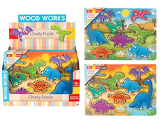 8pc Chunky Dinosaur Wooden