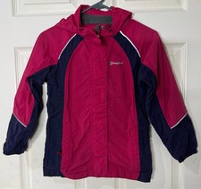 Berghaus Kids Waterproof Jacket Pink & Navy Age 7-8 Hooded Outdoor Coat