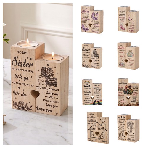Wooden tea light - light, holder